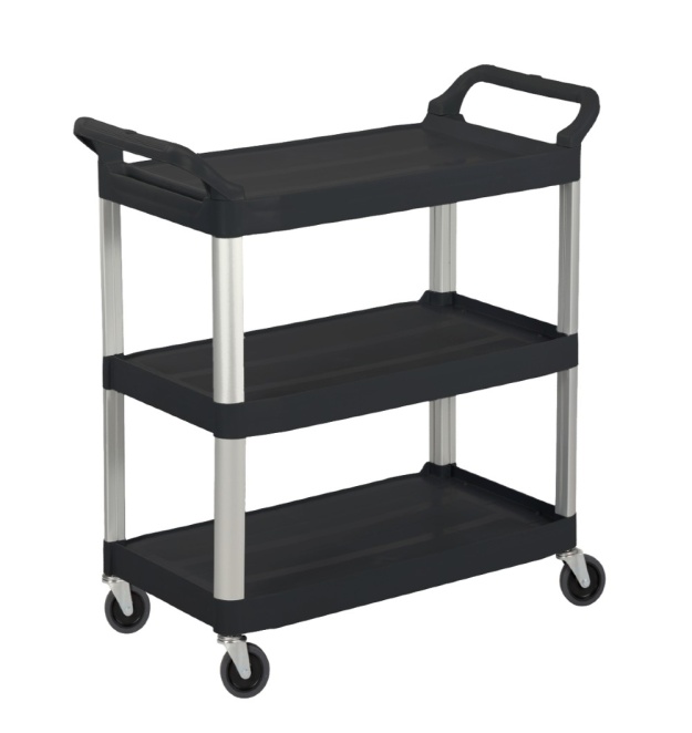 Small Black Service Cart, Cap. 200 Lbs.
